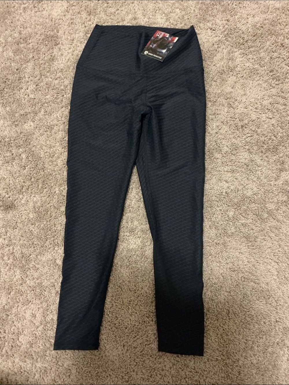 Born Primitive Navy Blue Textured Leggings